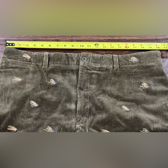 Polo Ralph Lauren Mens Corduroy Pants 40/30 Brown Fly Fishing embroidery - Picture 8 of 8